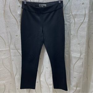 Melanie‎ Lyne Madison Trousers Women 6 Black Gold Chain Side Trim